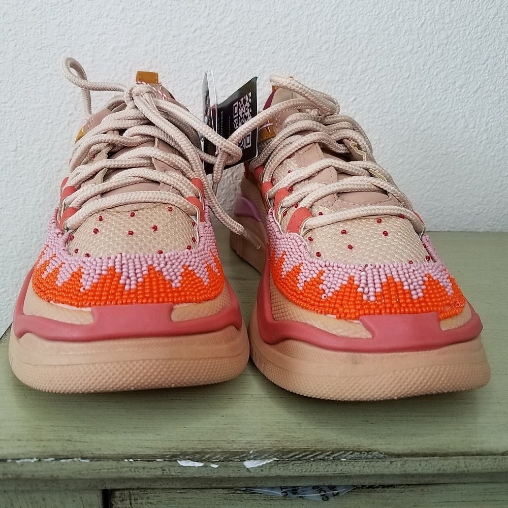 FARM Rio Jungle Panther Bead & Embroidery Embellished Platform Sneakers - Picture 6 of 12